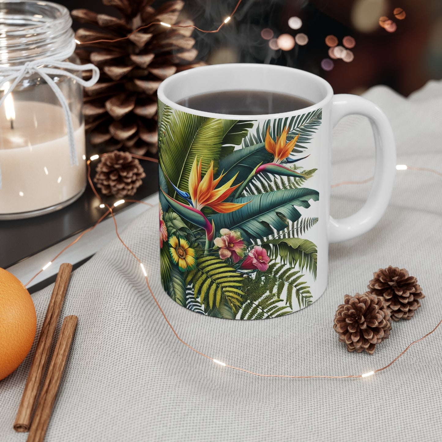 Tropical Ceramic Coffee Mug